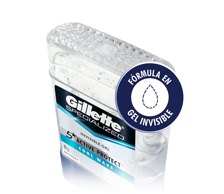 Gillette Clear Gel Antitranspirante y desodorante para hombre, protección  contra el sudor de 72 horas, ola fresca, marca #1 de gel transparente para