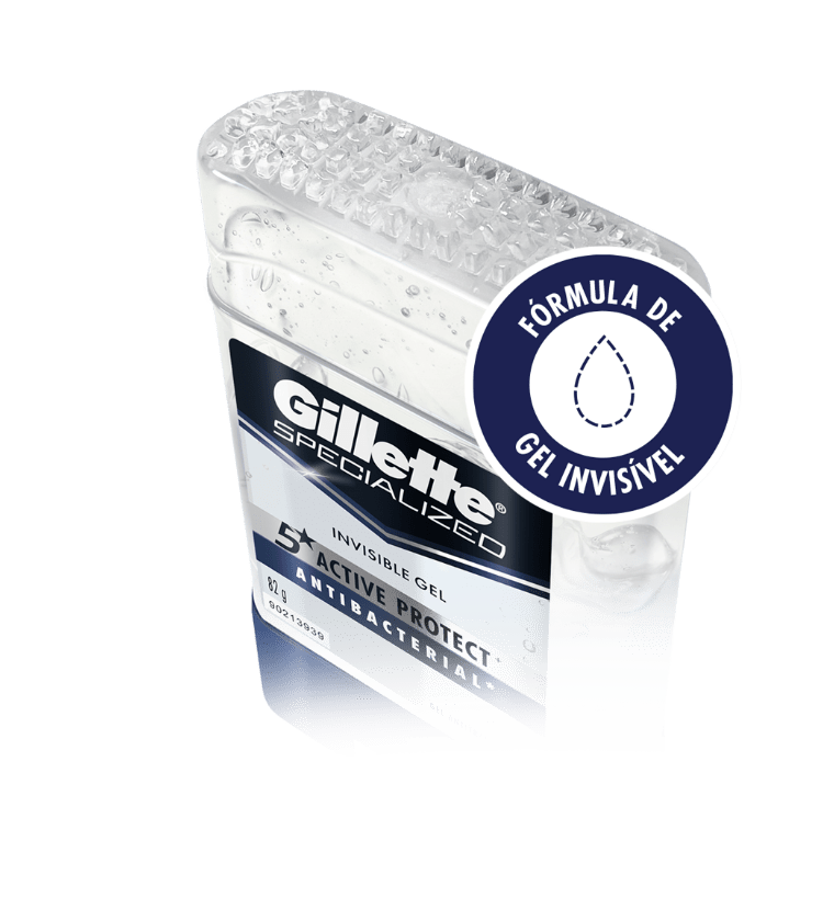 Desodorante Gel Antitranspirante Gillette Antibacterial 82g