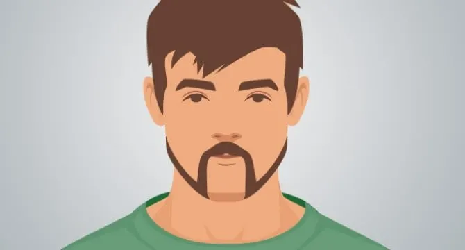 Barba y bigote de pistolero