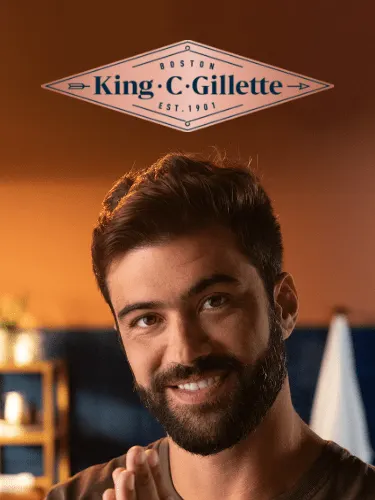 Barba longa usando King C. Gillette