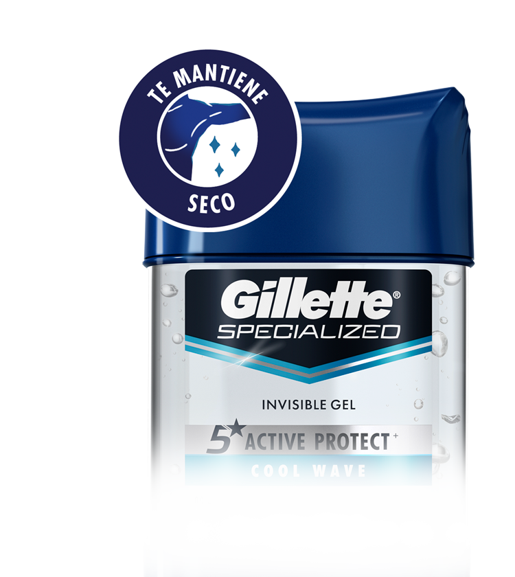 Gillette Specialized Gel Invisible com tecnologia 5✯ Active Protect+ 