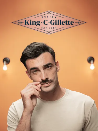 Estilos de bigode usando King C. Gillette