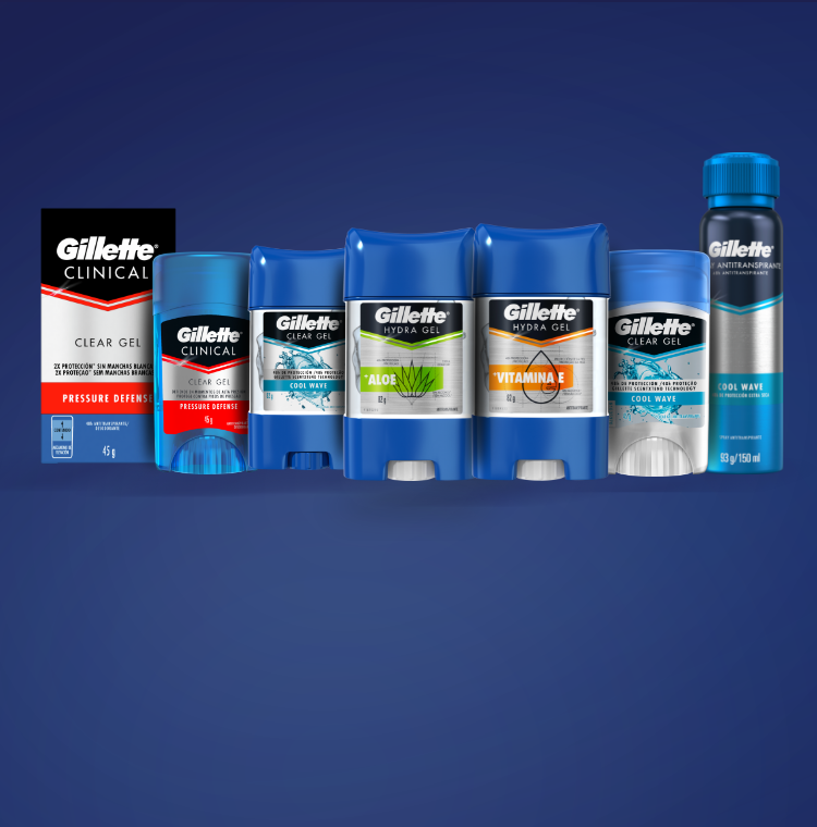Complementá tu kit de productos de cuidado personal con Desodorantes y Antitranspirantes Gillette