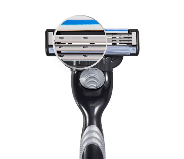 O aparelho de barbear Gillette Mach3 tem lâminas mais afiadas