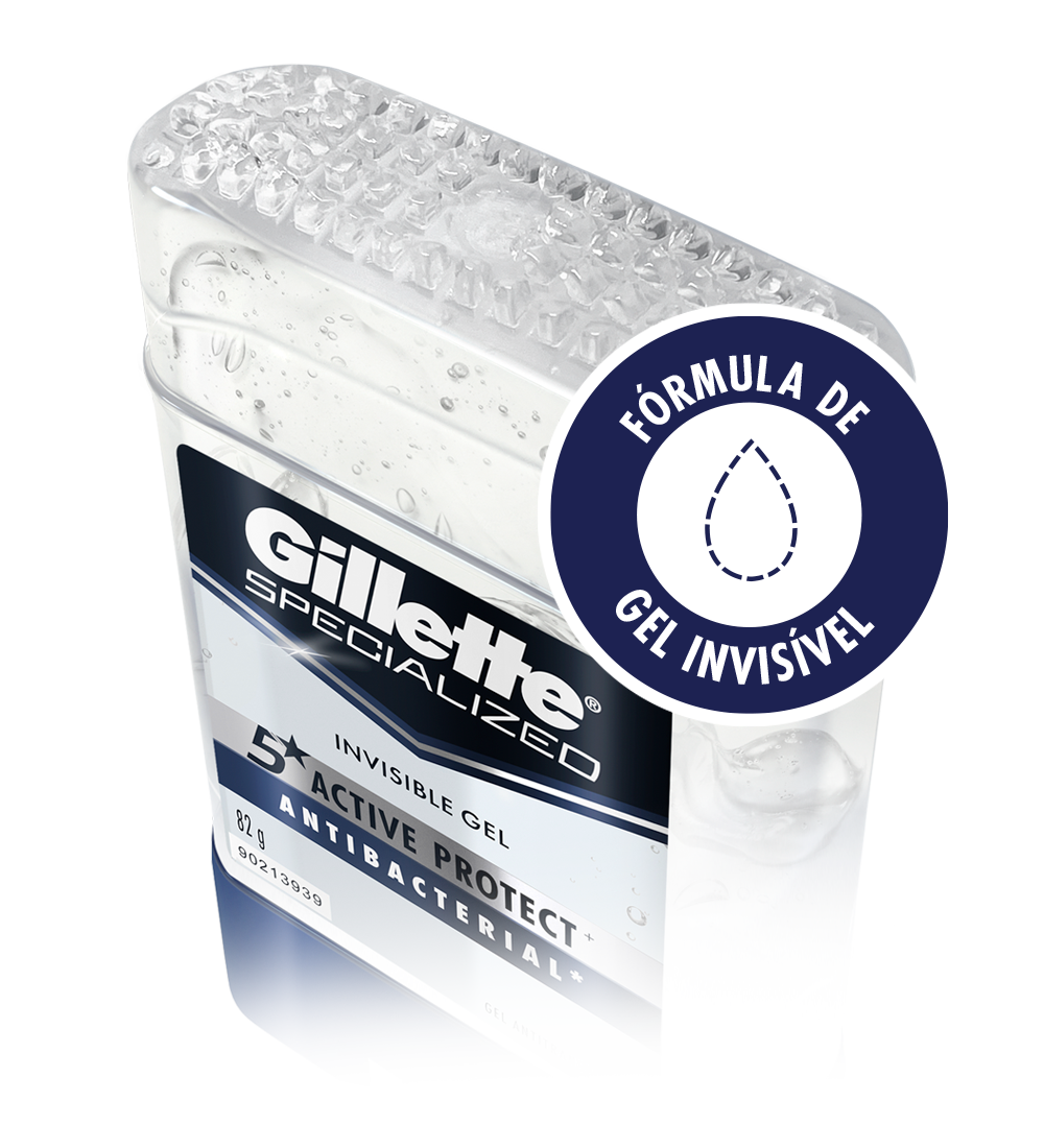 Desodorante Gel Antitranspirante Gillette Antibacterial 82g