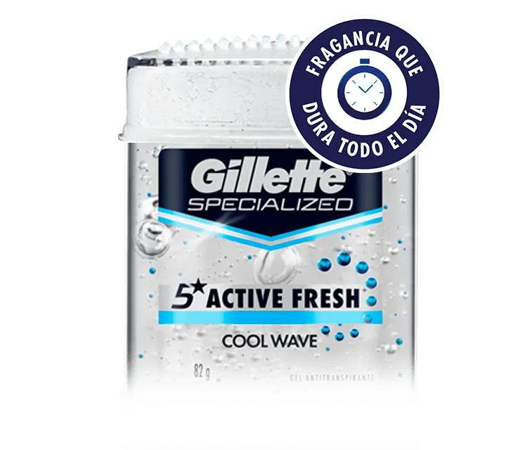 Gel Antitranspirante Active Fresh de Gillette te mantiene seco