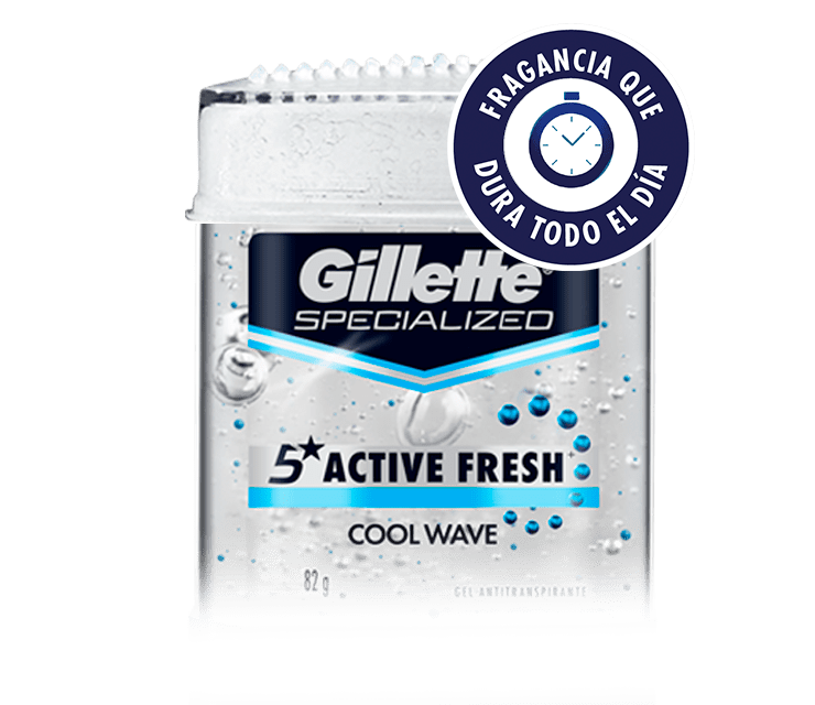 Gel Antitranspirante Active Fresh de Gillette te mantiene seco