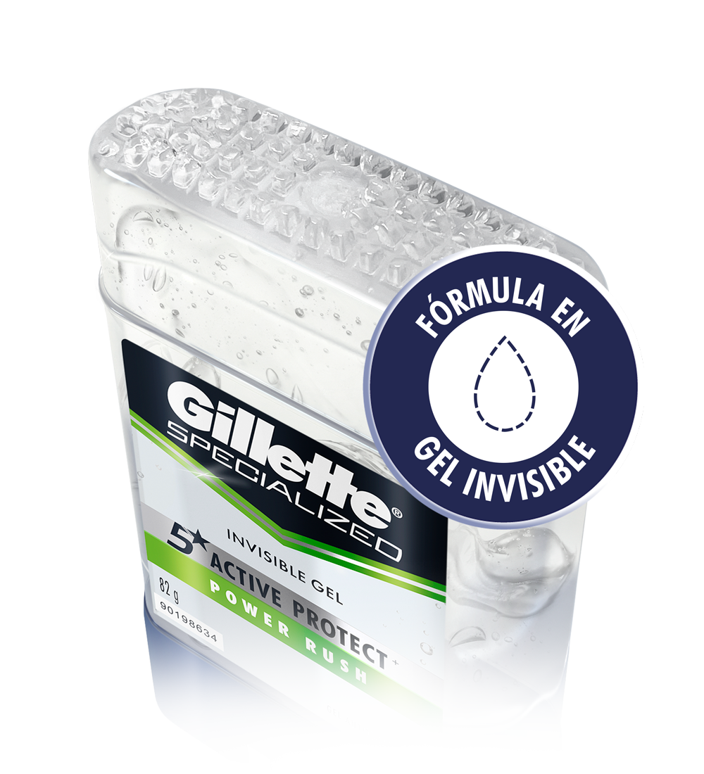  Gillette Gel transparente antitranspirante/desodorante, Power  Rush, barra de 4 onzas (paquete de 6) (el embalaje puede variar) : Belleza  y Cuidado Personal