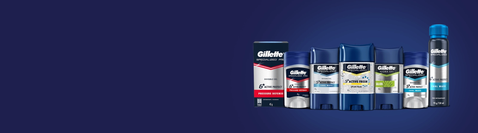 Complementa tu kit de productos de cuidado personal con Desodorantes y Antitranspirantes Gillette