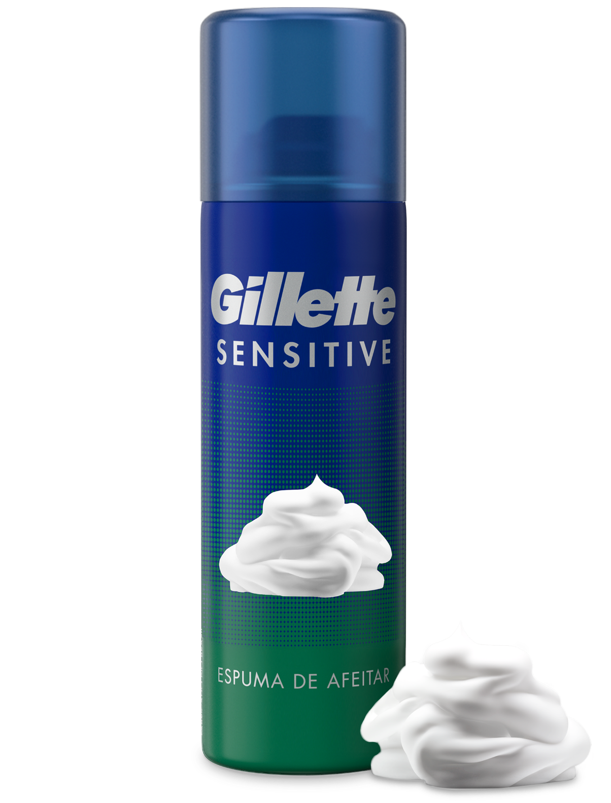 La espuma de afeitar Gillette Sensitive te proporciona hasta un 33 % más de lubricación