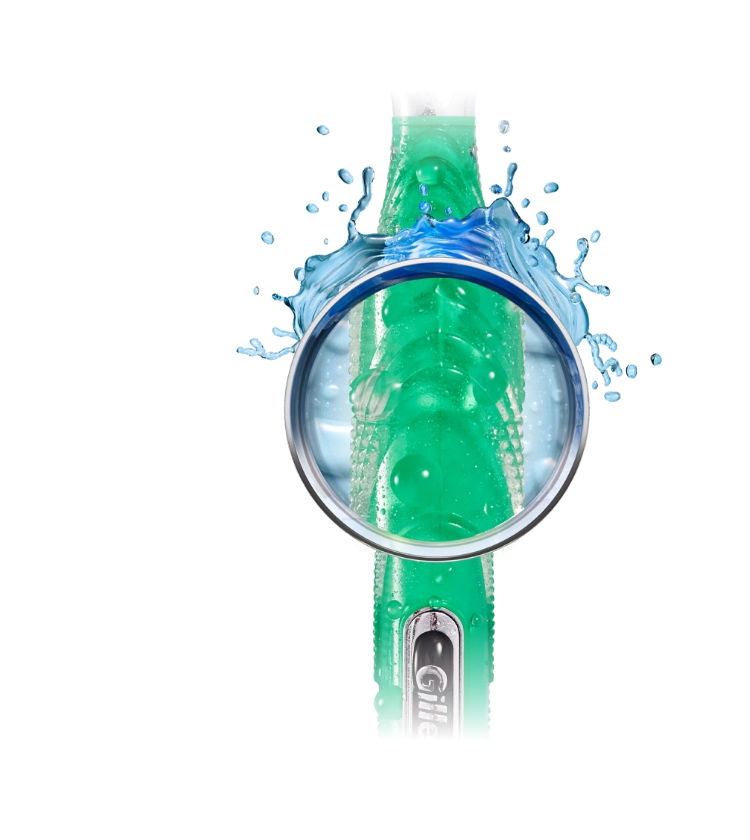 Máquina de afeitar aqua grip sensible mach3 - mit material de agarre aqua de 360 ​​grados