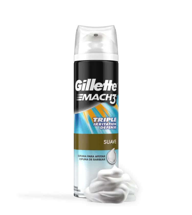 Gillette MACH3 Defesa tripla contra irritação Smooth Shaving Foam