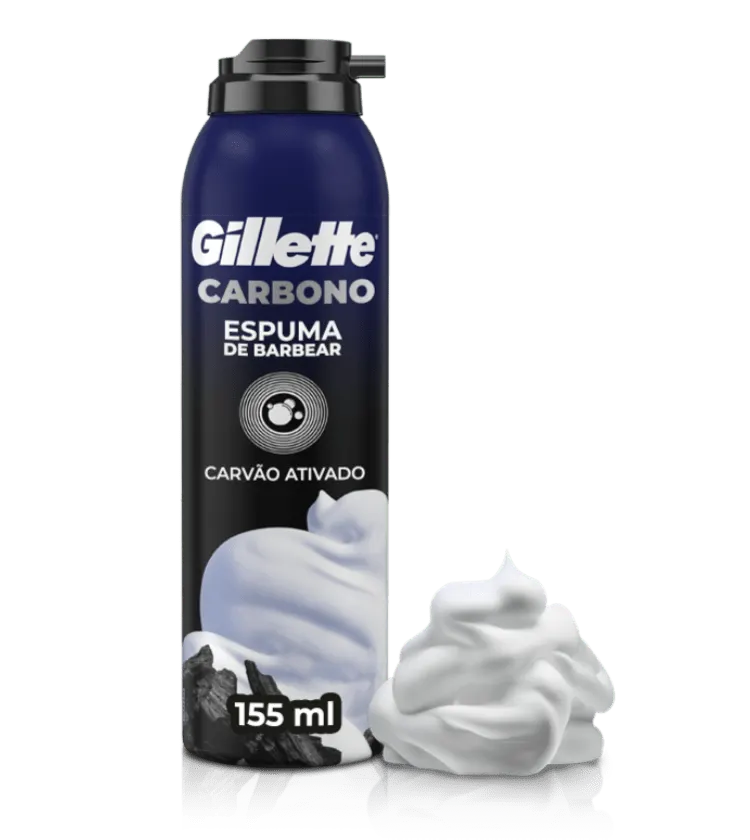 Espuma de barbear Gillette Carbono