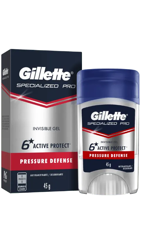 Gillette Specialized antitranspirante gel de defesa pro pressão - Gillette Brasil