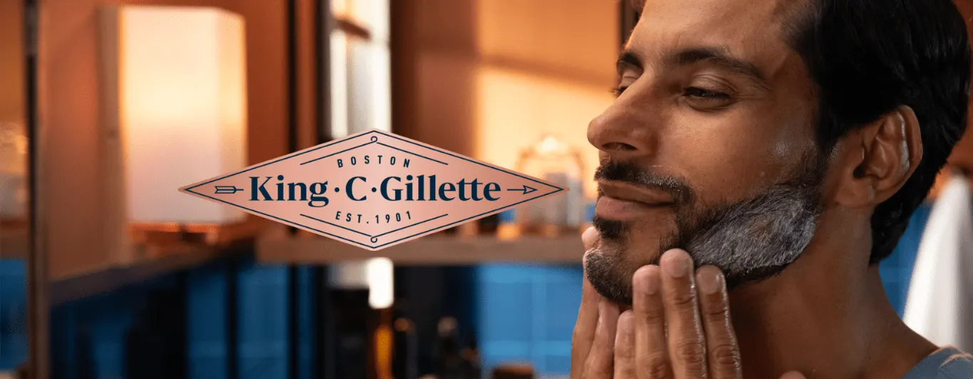 Um homem depois de usar King C. Gillette Style Master