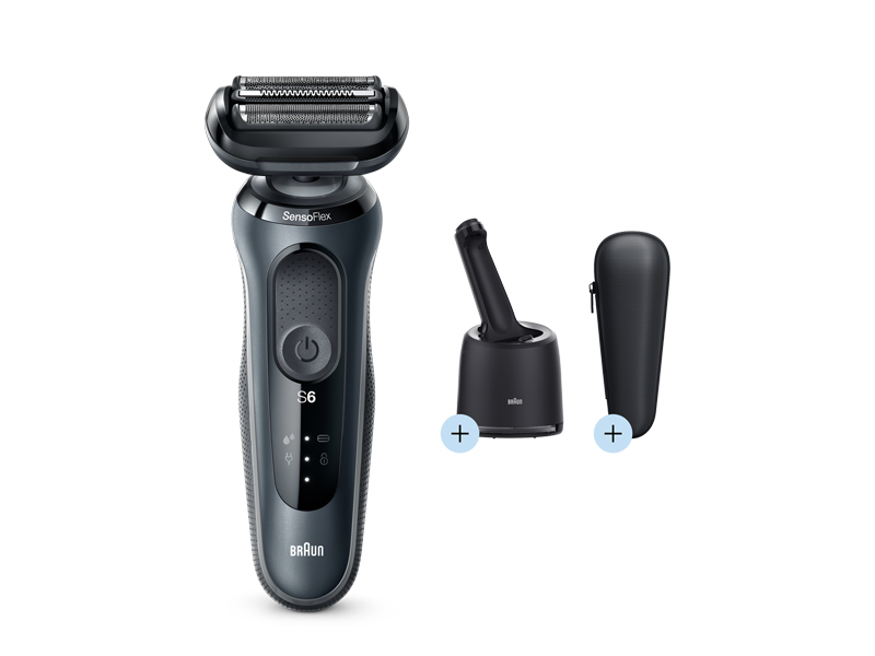 Series 6 61-N7000cc Wet & Dry shaver with SmartCare center, grey.