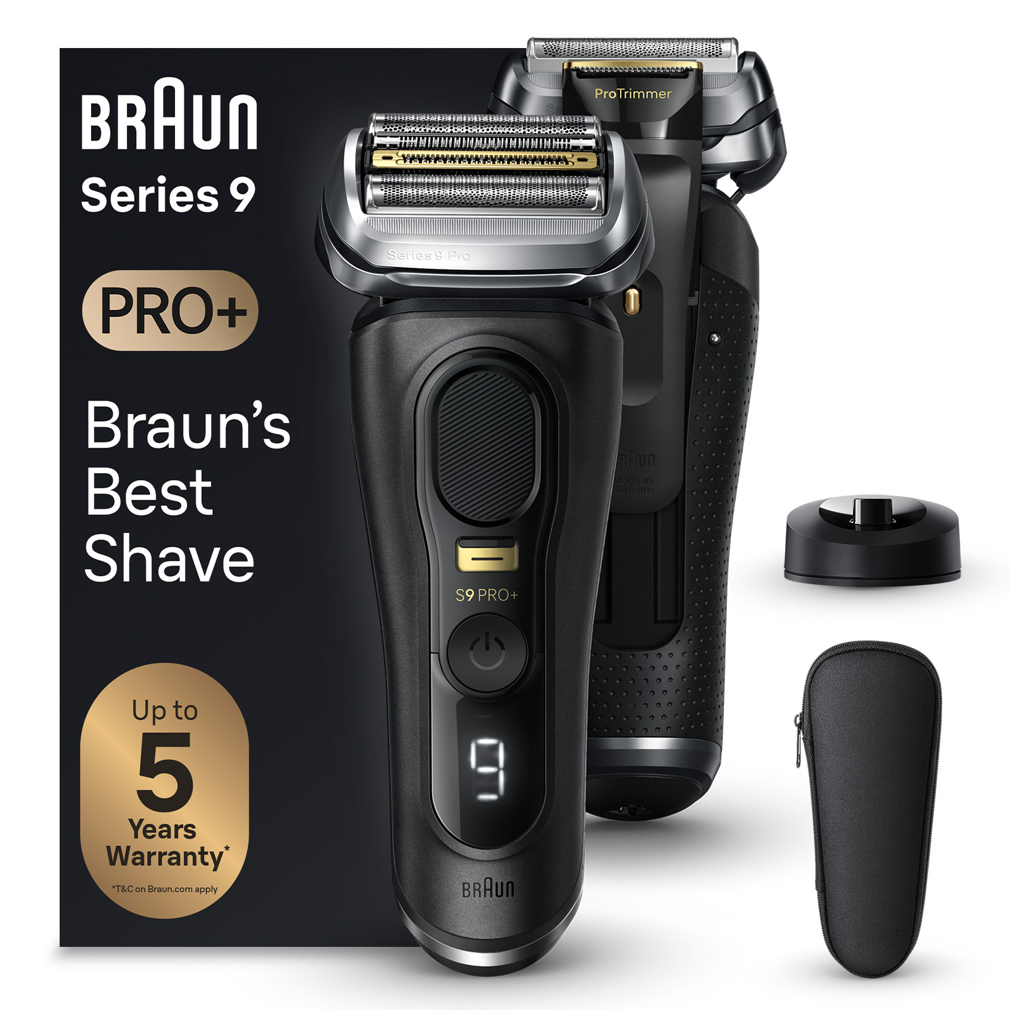 Series 9 Pro+ 9510s Wet & Dry shaver with charging stand and 