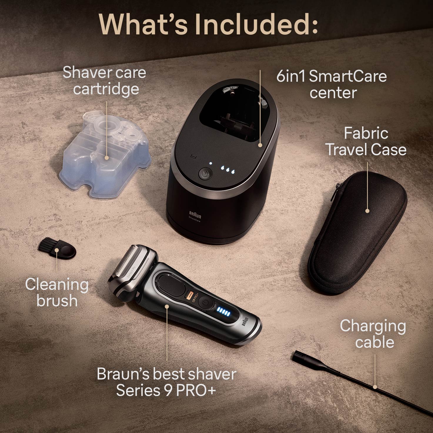 Braun Series 9 Pro Shaver with Cleaning with Charging Station and Power  Case 9575cc 