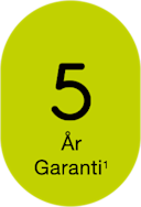 Opptil 5 års garanti Opptil 5 års garanti