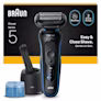 Image of Series 5 B7000cc shaver set with 4in1 SmartCare center and a cartridge.