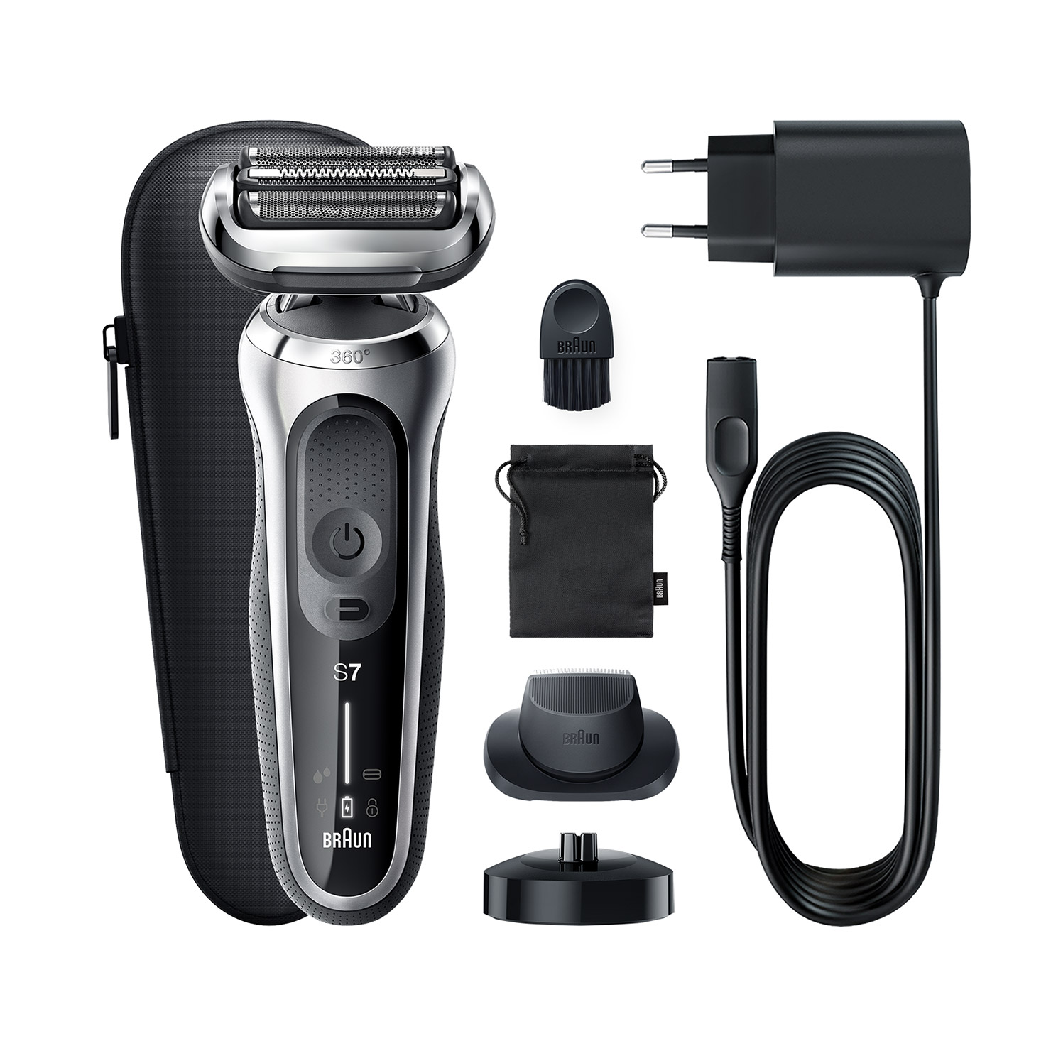 Series 7 71-S4200cs Wet & Dry shaver with charging stand and 1 attachment,