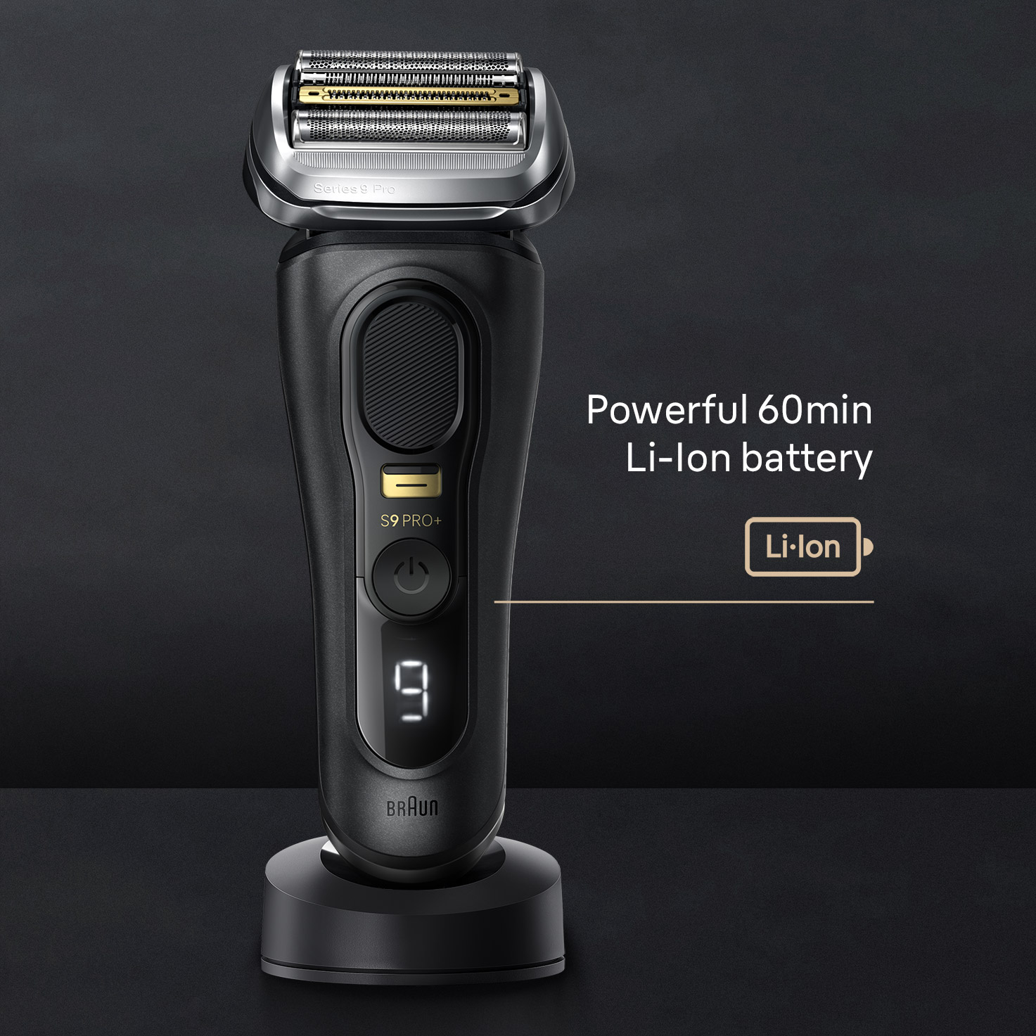 Series 9 Pro+ 9510s Wet & Dry shaver with charging stand and