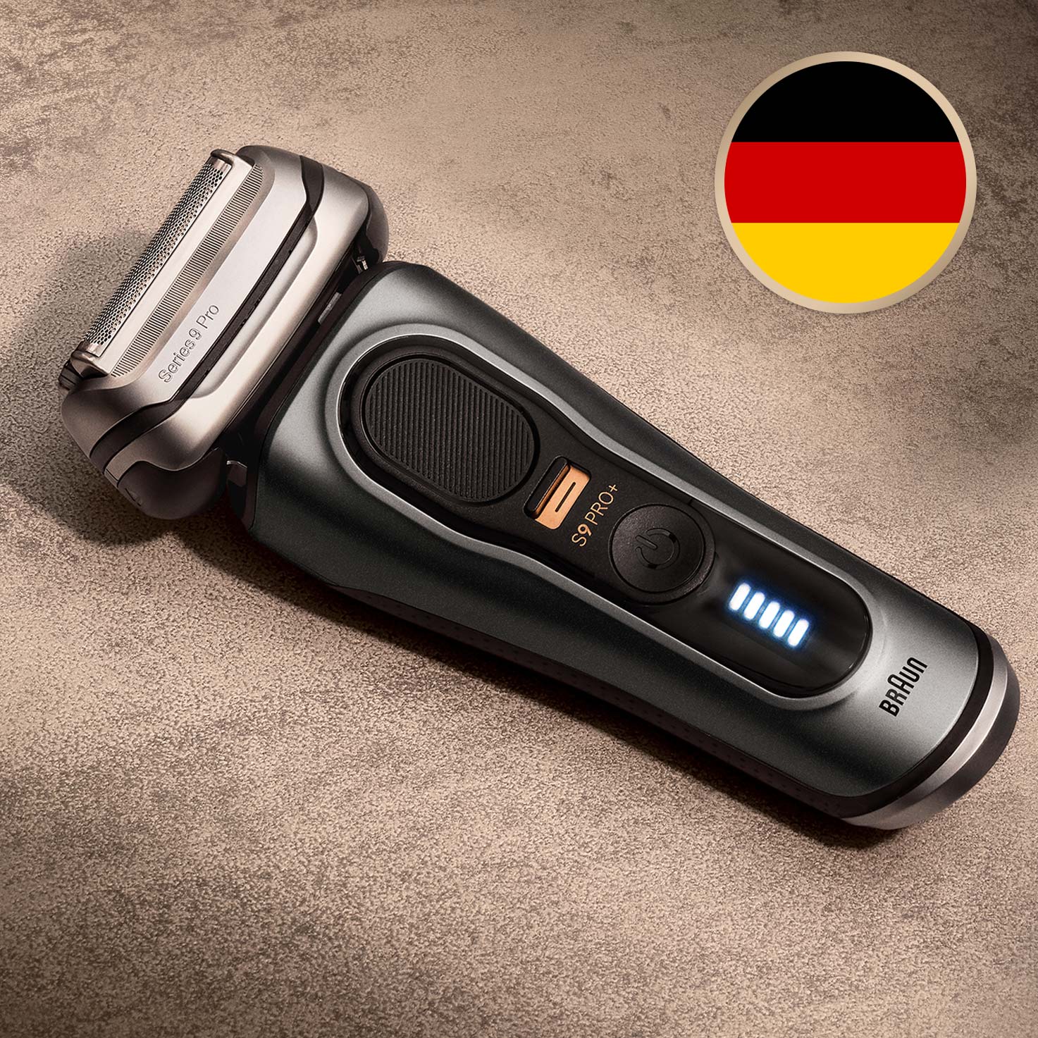 Series 9 Pro+ 9525s Wet & Dry shaver with PowerCase and charging stand,  noble metal.