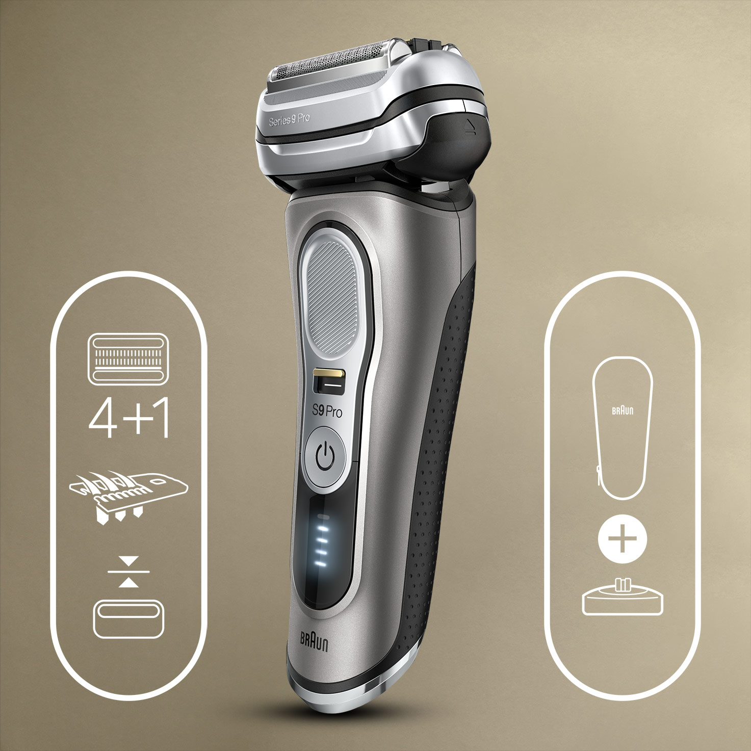 Series 9 Pro 9415s Wet & Dry shaver with charging stand and travel 