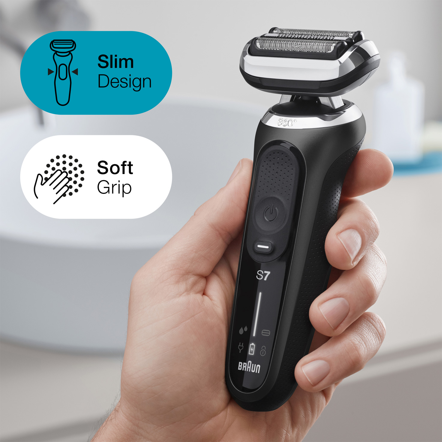 Series 7 71-N7200cc Wet & Dry shaver with SmartCare center and 1