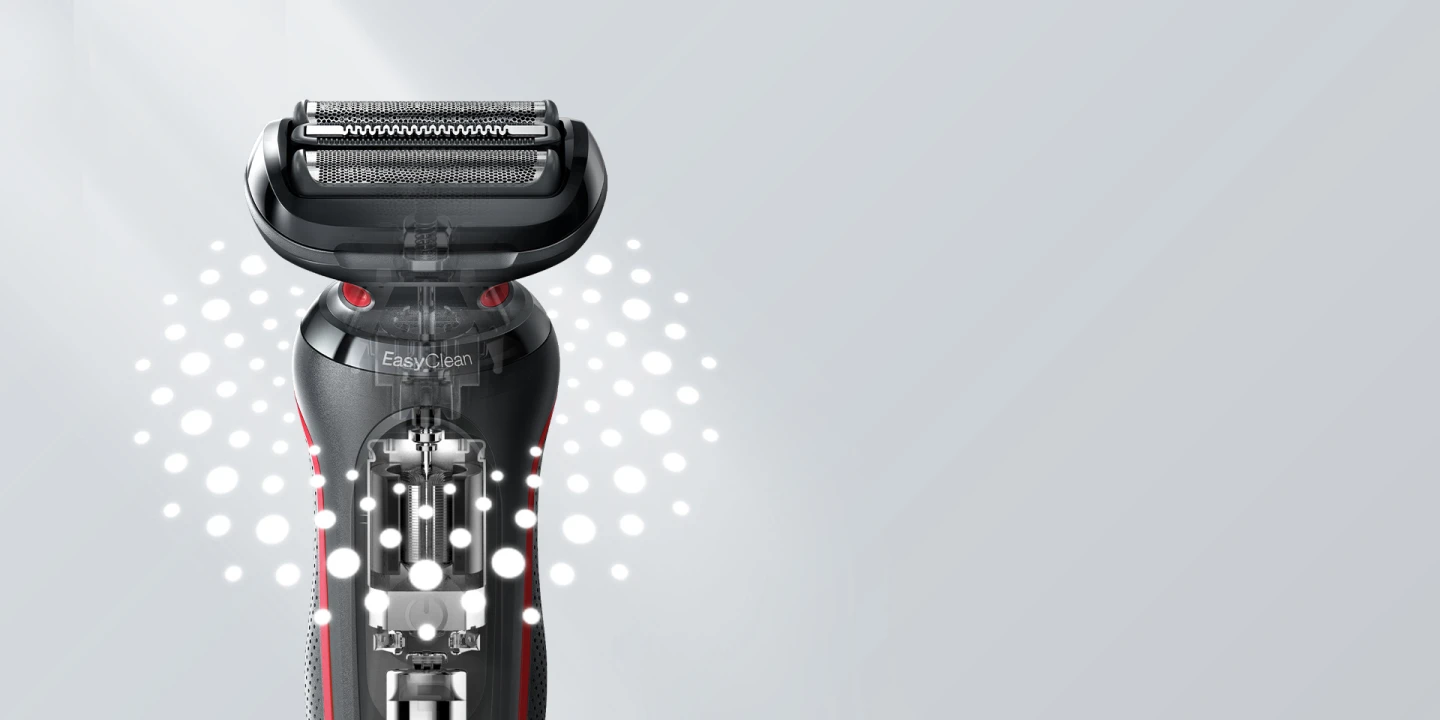 Series 5 51-R1000s Wet & Dry shaver, red.