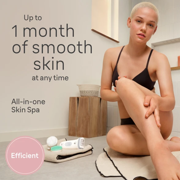 Up to 1 month smooth skin at any time