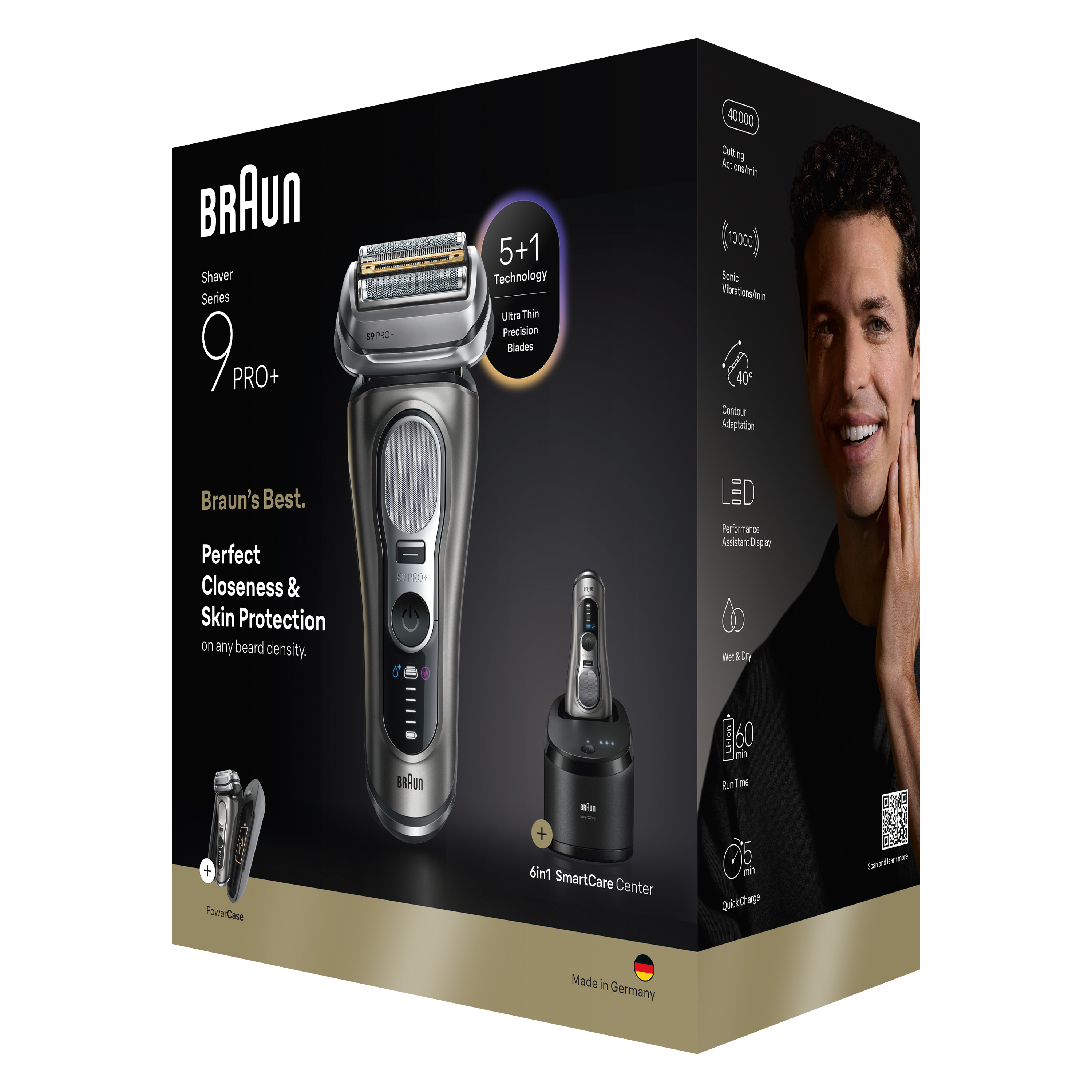 BRAUN シリーズ9 PRO＋ Braun Series 9 PRO+ Electric Shaver, Shaving Kit with 5 Pro
