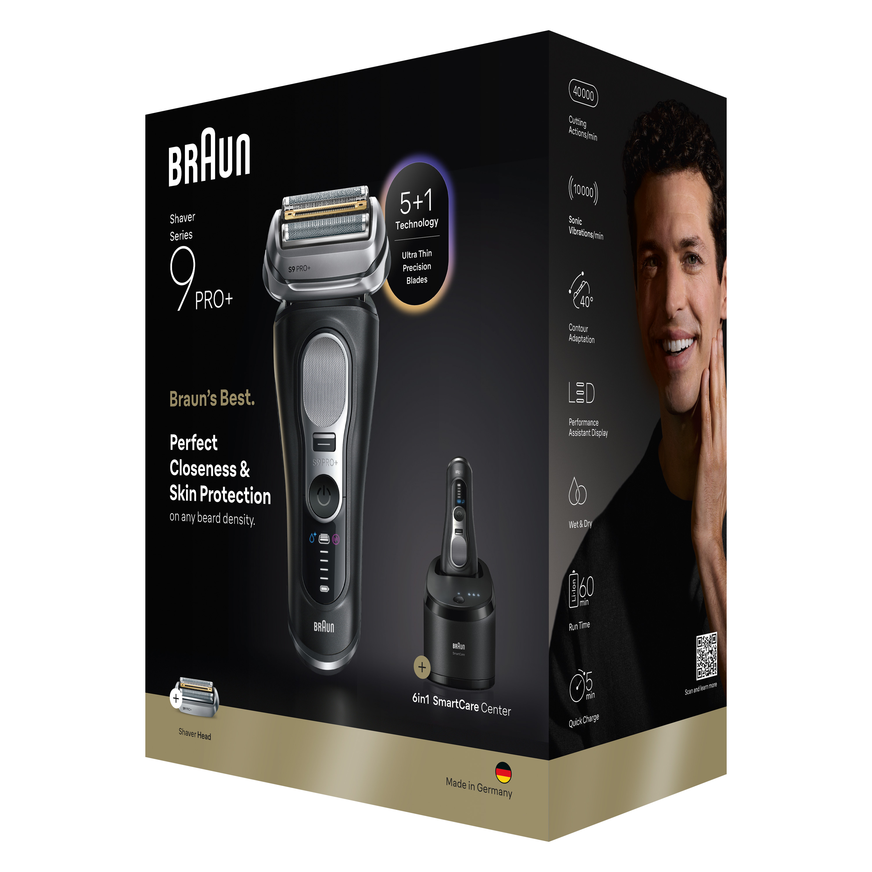脱毛・除毛 BRAUN series 9 made in Germany Braun Series 9 Skin Razors, 9370cc Rechargeable Wet Dry