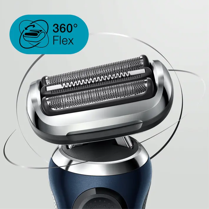 Braun Series 7 71-B1200s Electric Shaver with Precision Trimmer, Wet & Dry,  Rechargeable, Cordless Foil Shaver, Blue