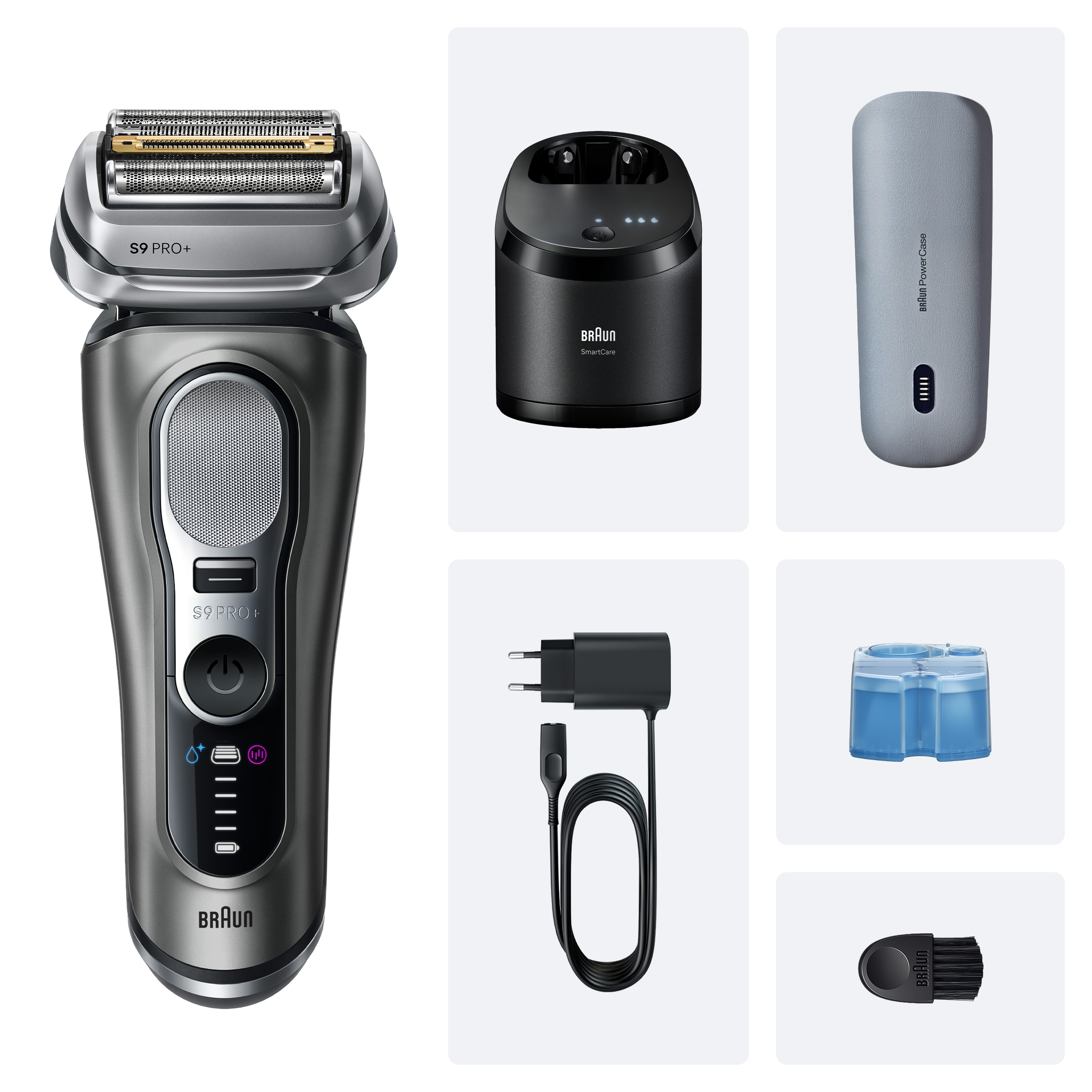 【Hirosuke】Braun Series 9 pro Series 9 PRO+ Electric Shaver with PowerCase, 6-in-1