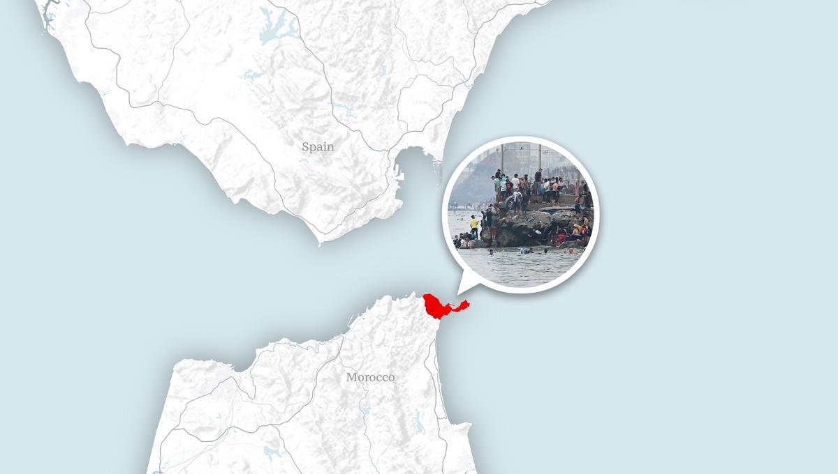57 dead after thousands breach border into Spain’s tiny Ceuta: Maps