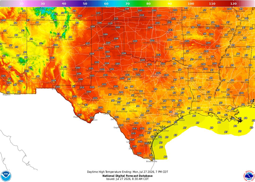 Triple-digit heat grips Texas this week as heat advisories expand