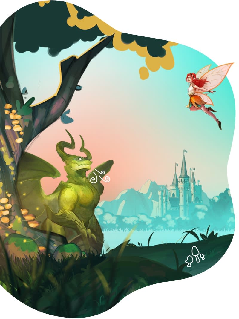 ergobag-doorpage-themenwelten-zubehoer-teaser-tile-maerchenwald-drache-einhorn-feen-flauschis-prinzessinnen-schloesser-xl