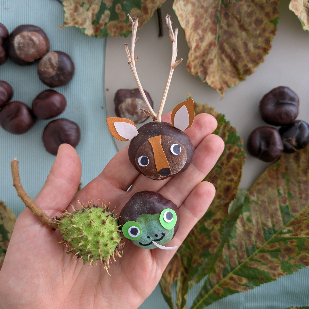 Media // Image // Blog Post // Affenzahn Herbst DIY Kastanientiere// Step 5