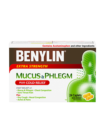 Benylin Extra Strength Mucus & Phlegm with Cold Relief, 24 Caplets