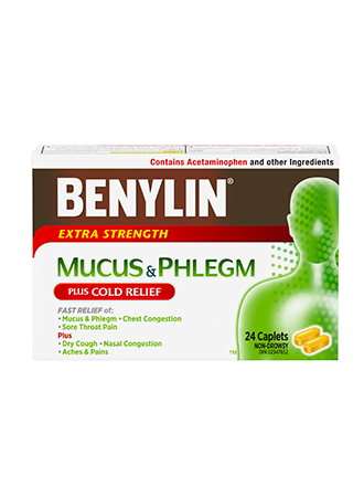 Benylin Extra Strength Mucus & Phlegm with Cold Relief, 24 Caplets