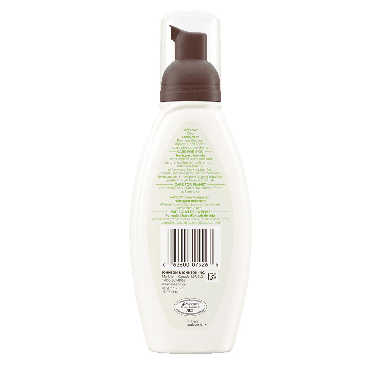 Back Shot of AVEENO® Clear Complexion Foaming Cleanser