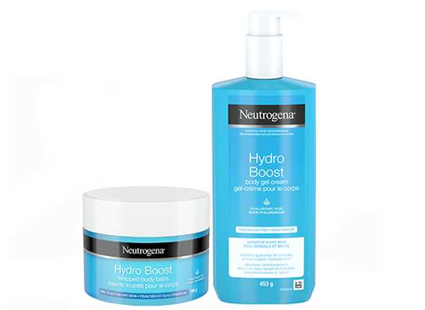 Flacon-pompe de gel pour le corps Neutrogena Hydro Boost, 453g, et baume fouetté pour le corps Hydro Boost, 189 g