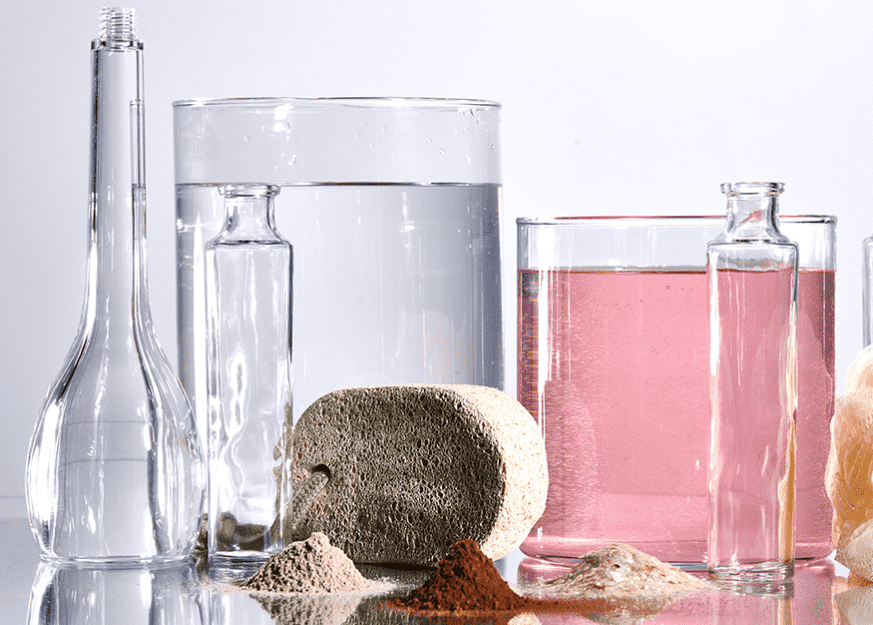 Beakers of Raw Neutrogena Ingredients