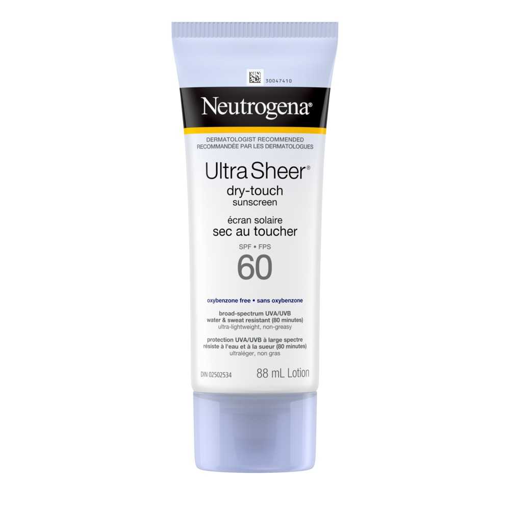 Écran solaire Neutrogena Ultra Sheer FPS 60, tube, 88 ml