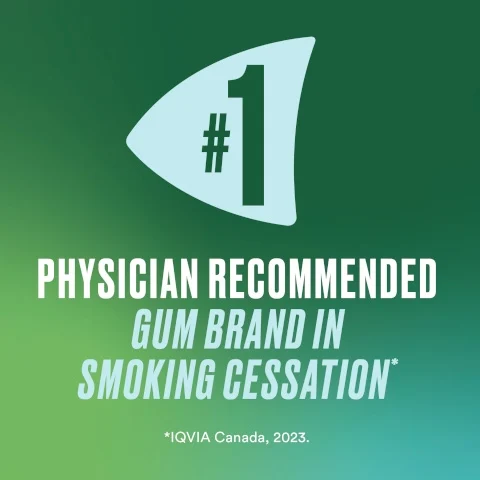 NICORETTE® is the Number One Physician Recommended Gum Brand in Smoking Cessation