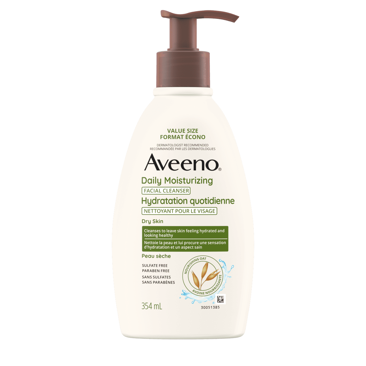 Bottle of AVEENO® Daily Moisturizing Facial Cleanser in 354 mL