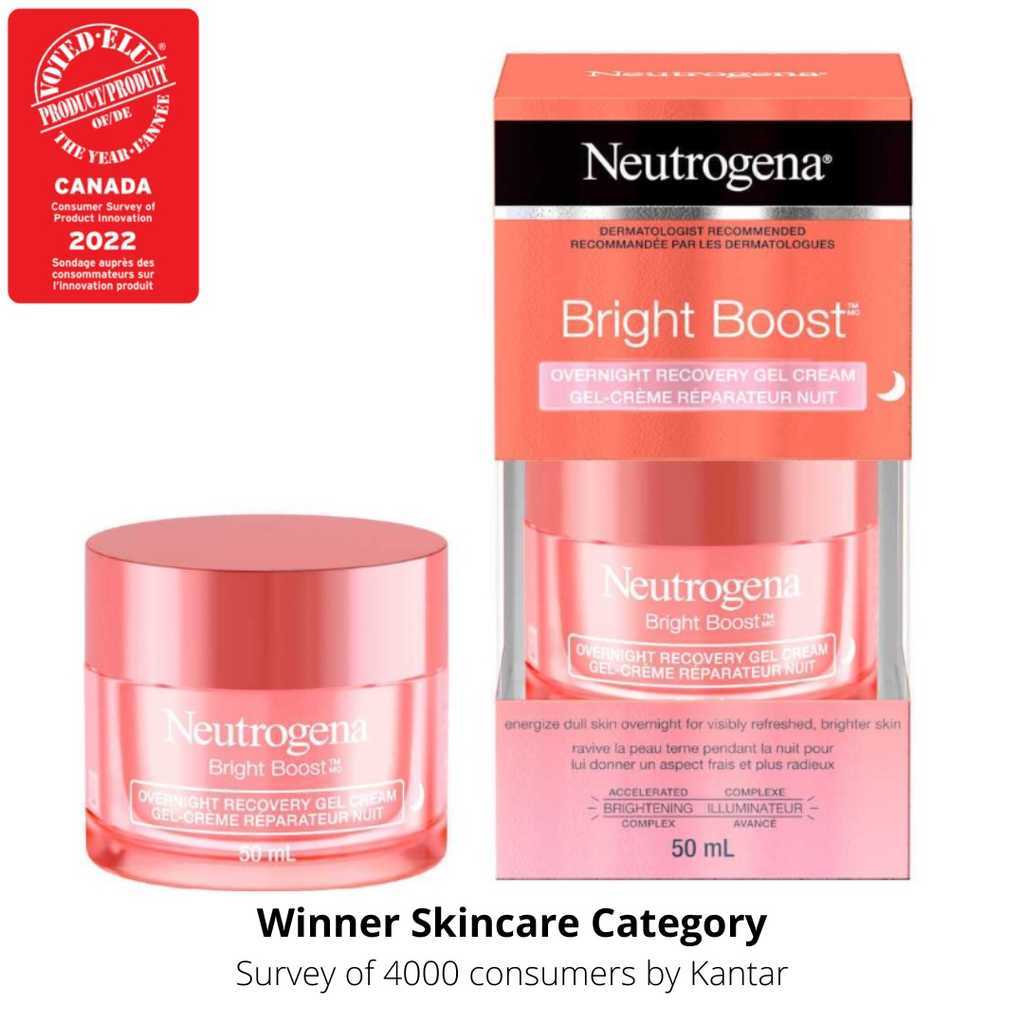 Neutrogena Bright Boost Gel-crème réparateur Nuit. Produit de l’année™ 2022.