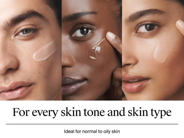 Three women of different skin tones applying Neutrogena Hydro Boost moisturizer.