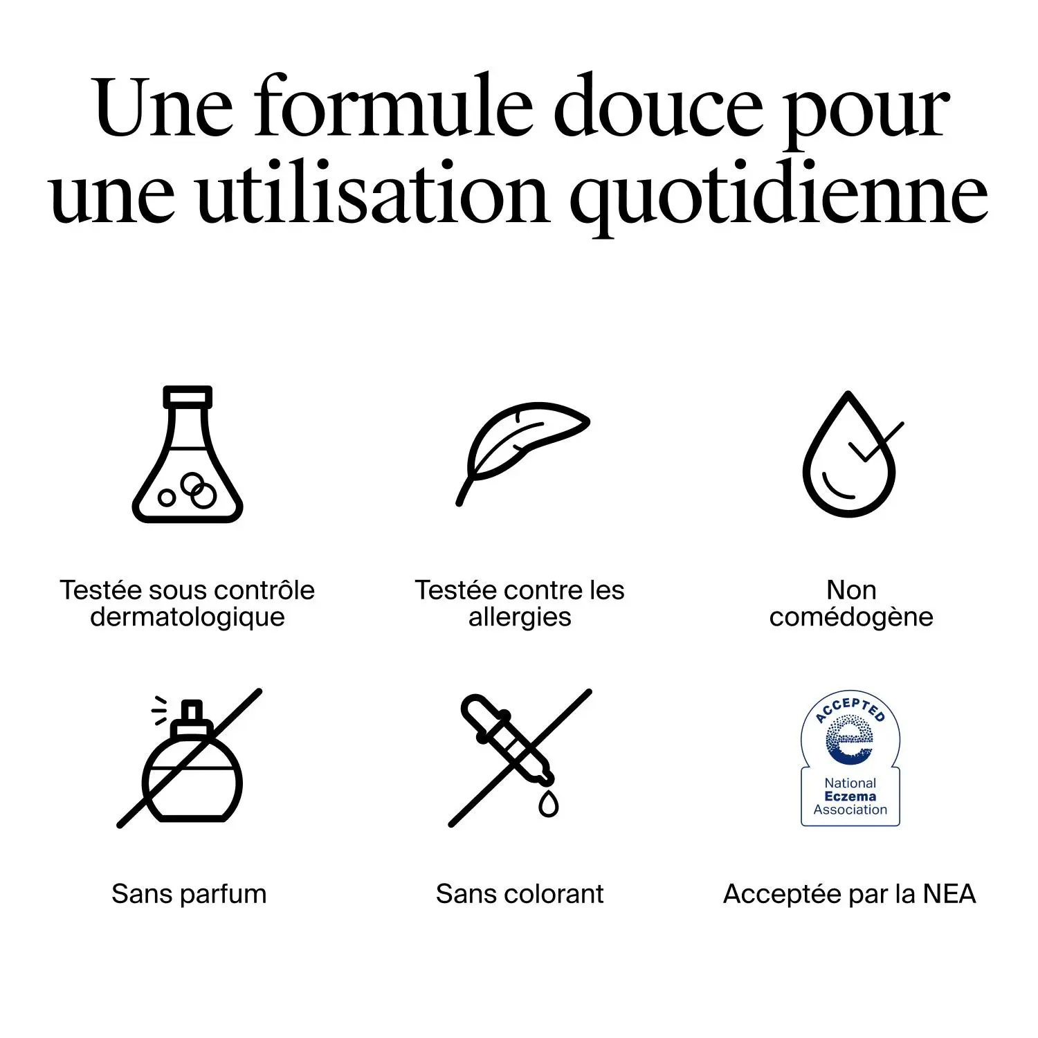 Les allégations relatives à la formule sûre du gel-crème Neutrogena Hydro Boost indiquent qu’il a été testé par des dermatologues et contre les allergies et qu’il ne contient pas de colorants. 